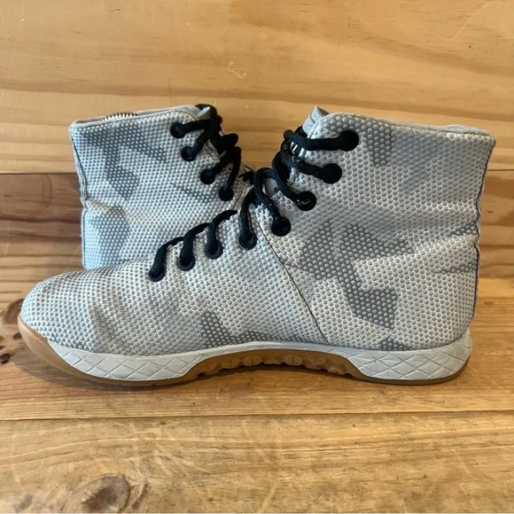 Nobull Outwork High-top Grey Camouflage Sneakers size 7 - Picture 6 of 11